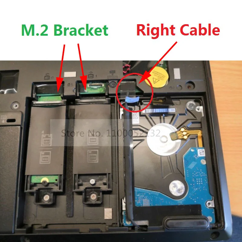 Ssd hdd disco rígido direito cabo flexível conector caddy bandeja m.2 suporte para lenovo thinkpad p50 p51 série portátil