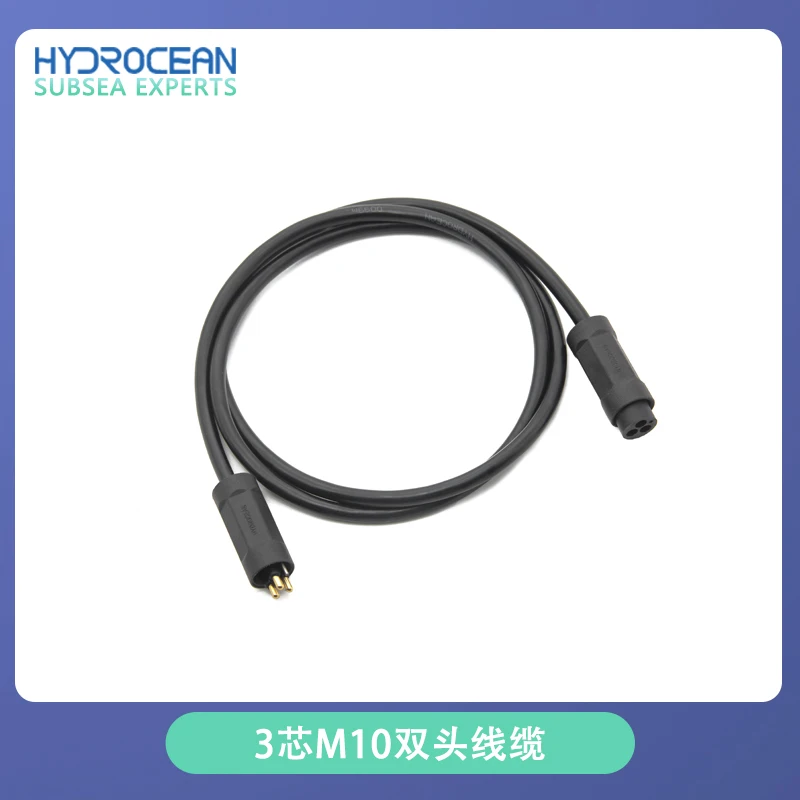 M10 3-core male to female double head connector,1000 meter underwater docking connector Double cable male and female connector