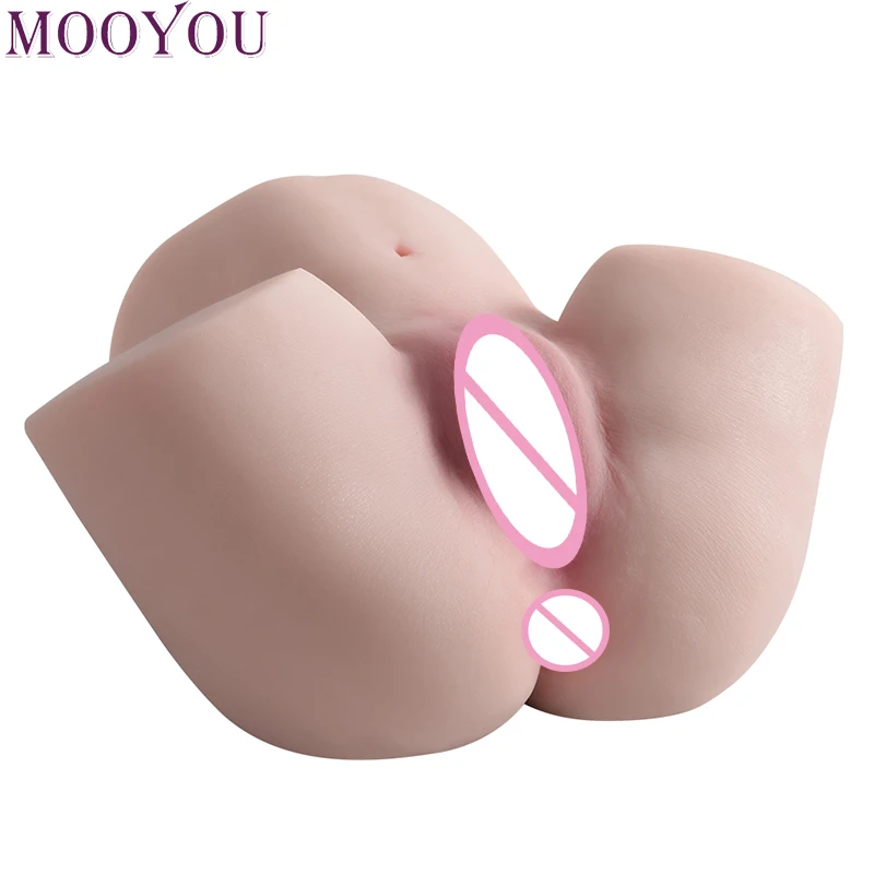 3D Realistic Artificial Buttocks Sex Toy para Homem, Dual Channel, Artificial Pussy, Ânus, Sexo vaginal, Masturbação, 18 Plus, 3050g