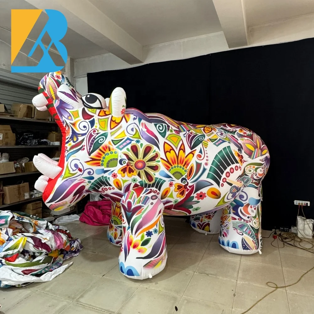 

Гигантский надувной дизайн бегепоса на тему сафари на заказ для украшения мероприятия, игрушка