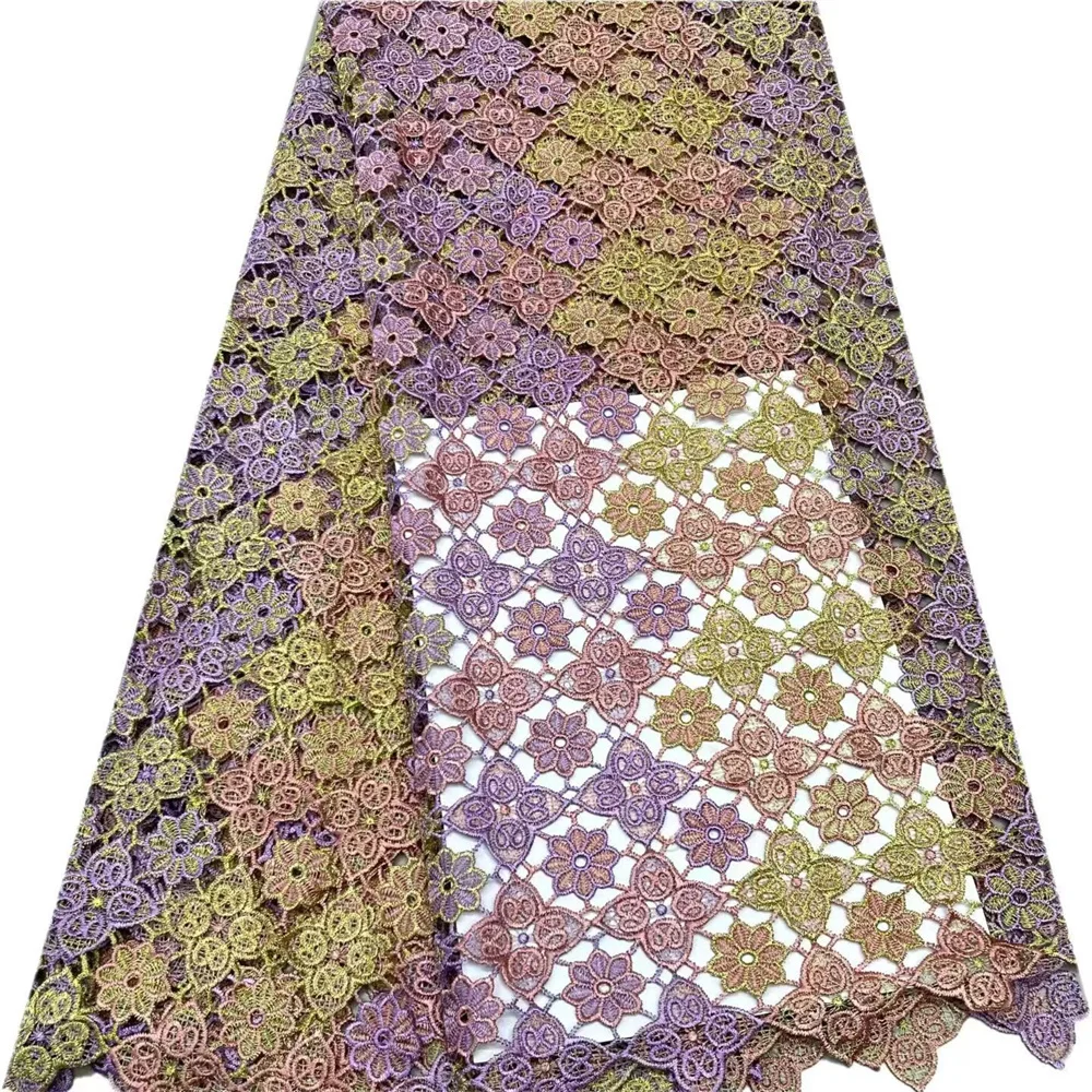 Luxury Laces On Sale 5 Yard Peach Cord Lace Fabrics Quality 2025 African Lace Fabric Fabrics For Sewing Weddings Dresses H60-1