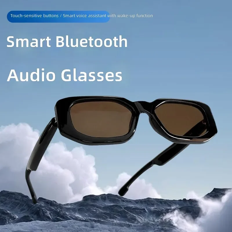 Smart AI Translation Glasses Bluetooth Audio Eyewear Real Time Voice Translator Headset For Travel Business Music Calls