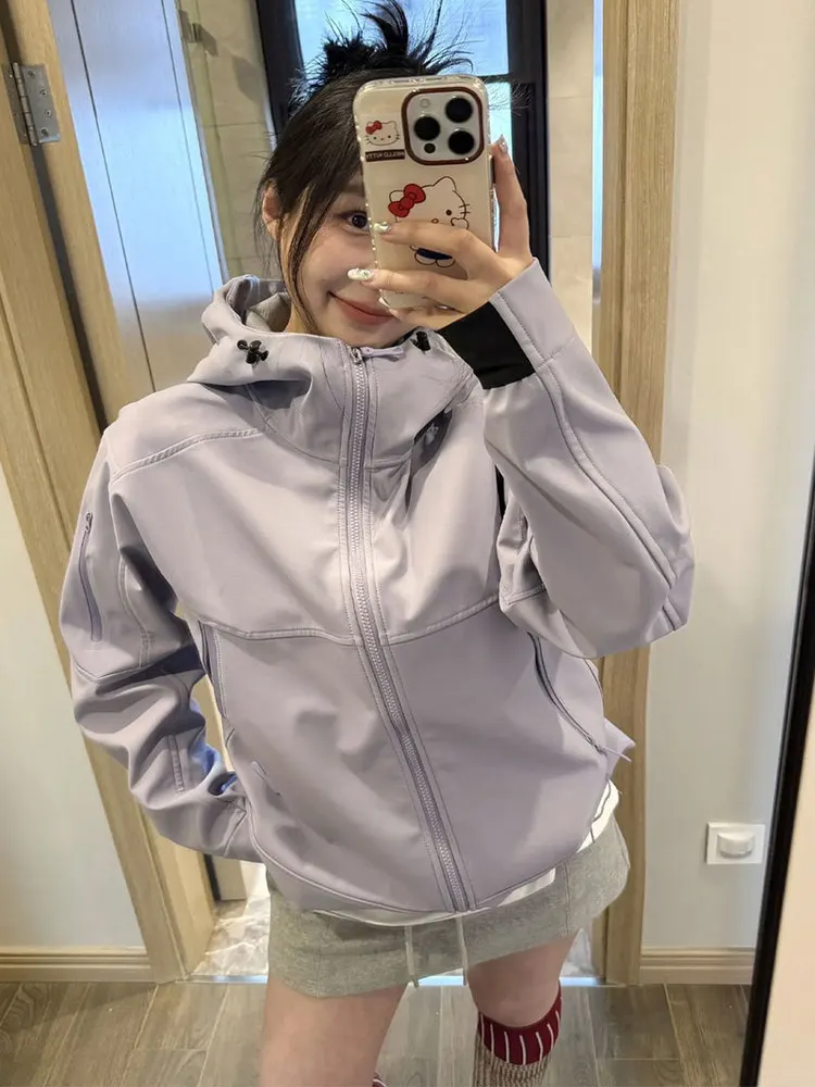 

Женская уличная мягкая куртка для альпинизма, водонепроницаемая, ветрозащитная, с защитой от солнца, для походов, верхняя одежда Dopaamine