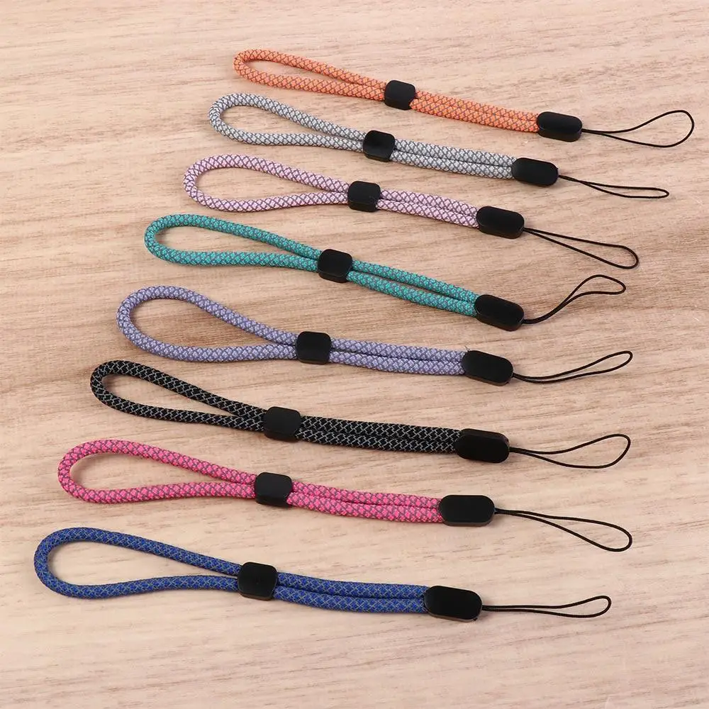 Fluorescent Cell Phone Strap Adjustable Wrist Straps Mobile Phone Chain Anti-lost Hanging Rope Phone Wrist Lanyard Keychains