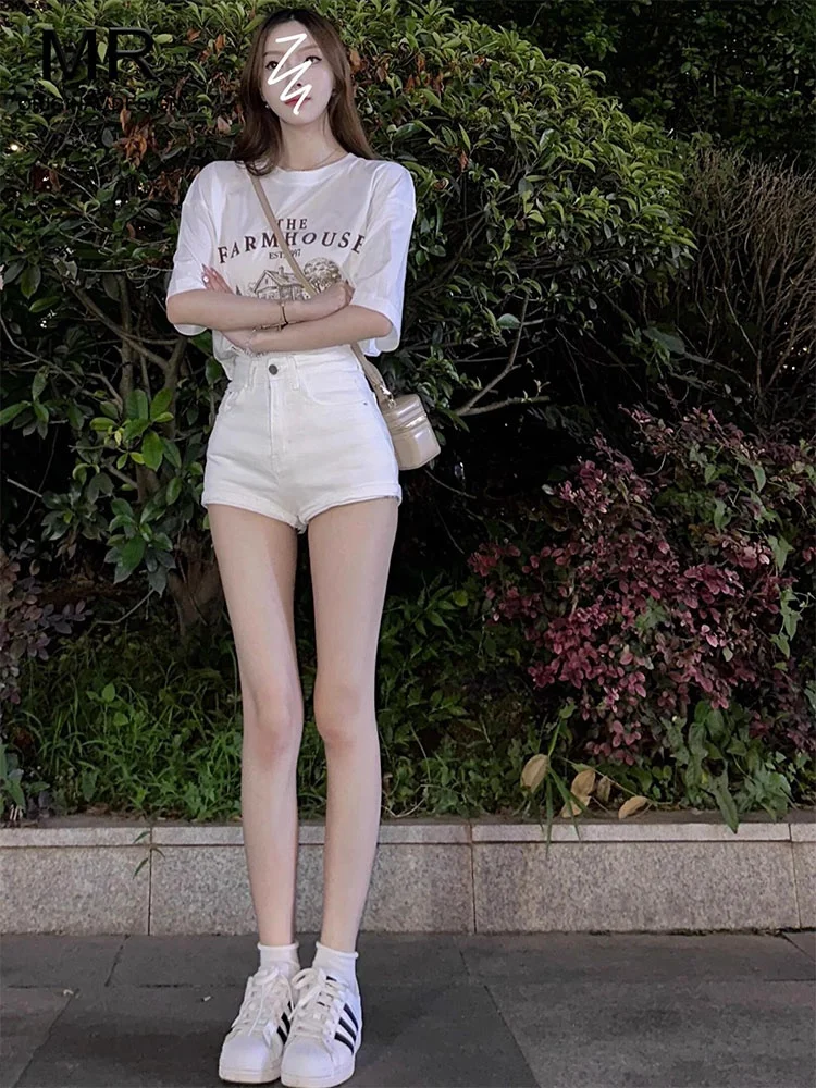 

Джинсовые орты трапециевидной формы с высокой талией, женские осенние 2023, новинка Sle, иллюзорная высота, для похудения, универсальные, популярные, повседневные