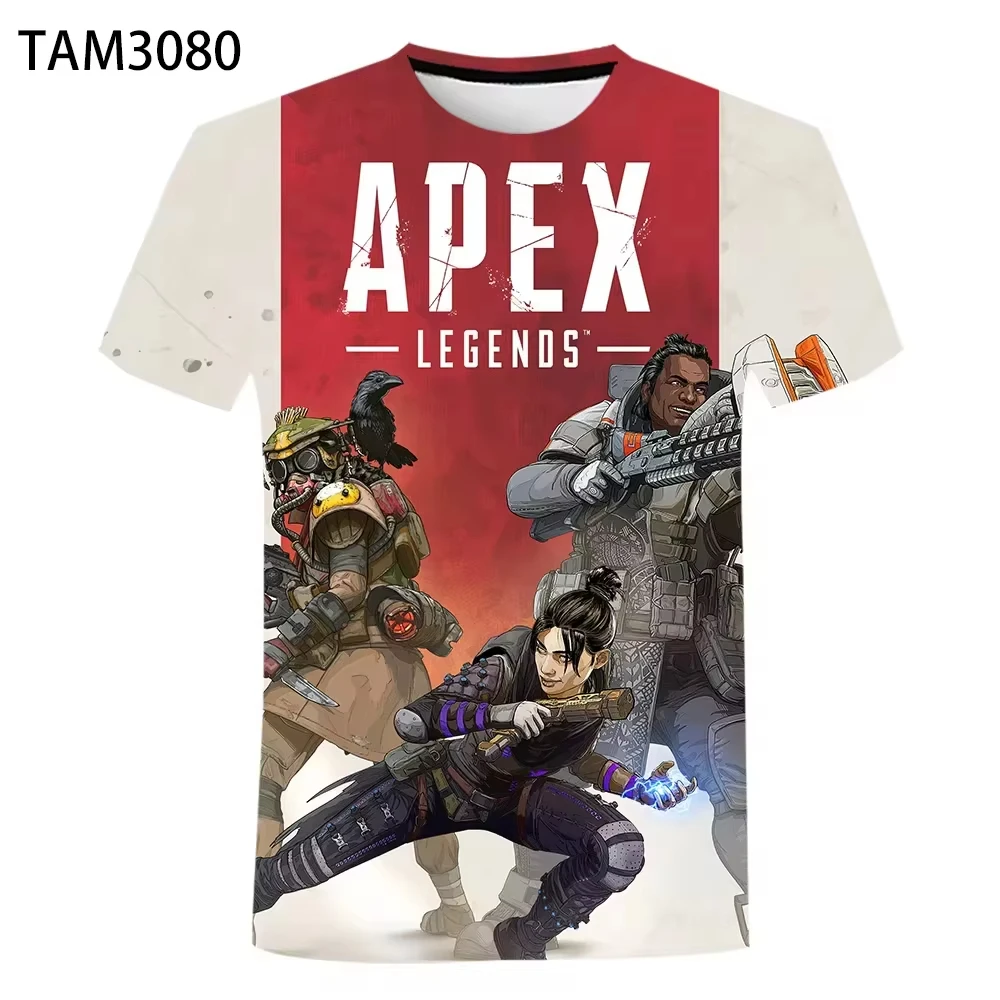 Game Apex Legends 3D Printed Men's T-Shirts Fashion Casual Short Sleeve Oversized Streetwear Kids Tees Tops Unisex Clothing