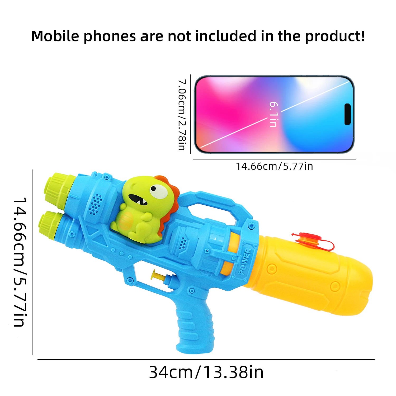 Cartoon Children's Dinosaur Water Gun Toy Double Spray Toy Summer Water Battle Outdoor Beach Swimming Pool