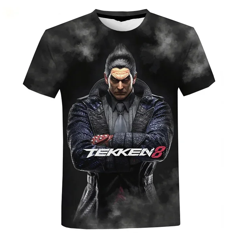 T-shirt 3D Print Japanese New Game Tekken 8 Summer TShirts Fashion Kids Casual Boys Girls Neutral Round Neck Tees Tops Clothes