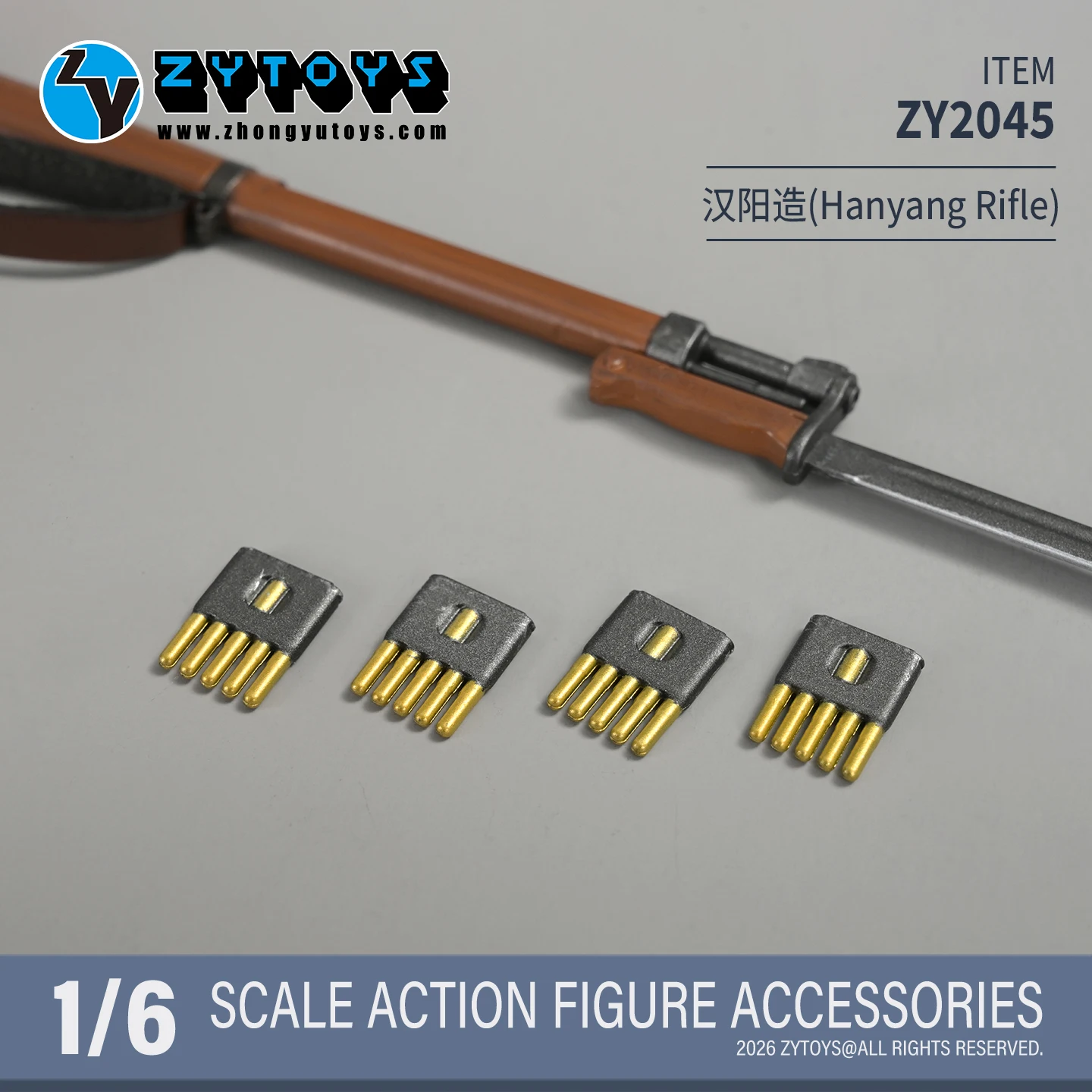 ZYTOYS 1/6 Scale Hanyang Rifle Plastic Model Toy Accessory for 12 Inch Action Figure WWII Chinese Soldie Collectibler Diorama