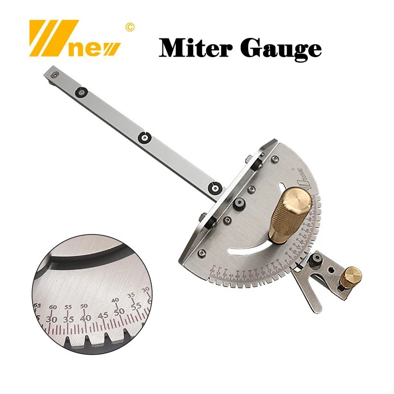 Miter Gauge track Stop Brass Handle Router Miter Gauge Angle ruler T-Slot Sliding Bracket Connector for Router Saw Table Miter T