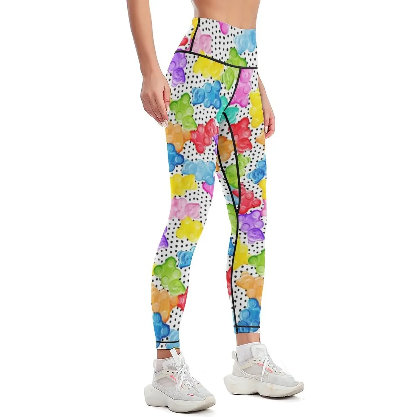 Gummy Bears on polka dots Legging Pakaian golf legging olahraga Celana latihan pakaian olahraga gym Legging Wanita