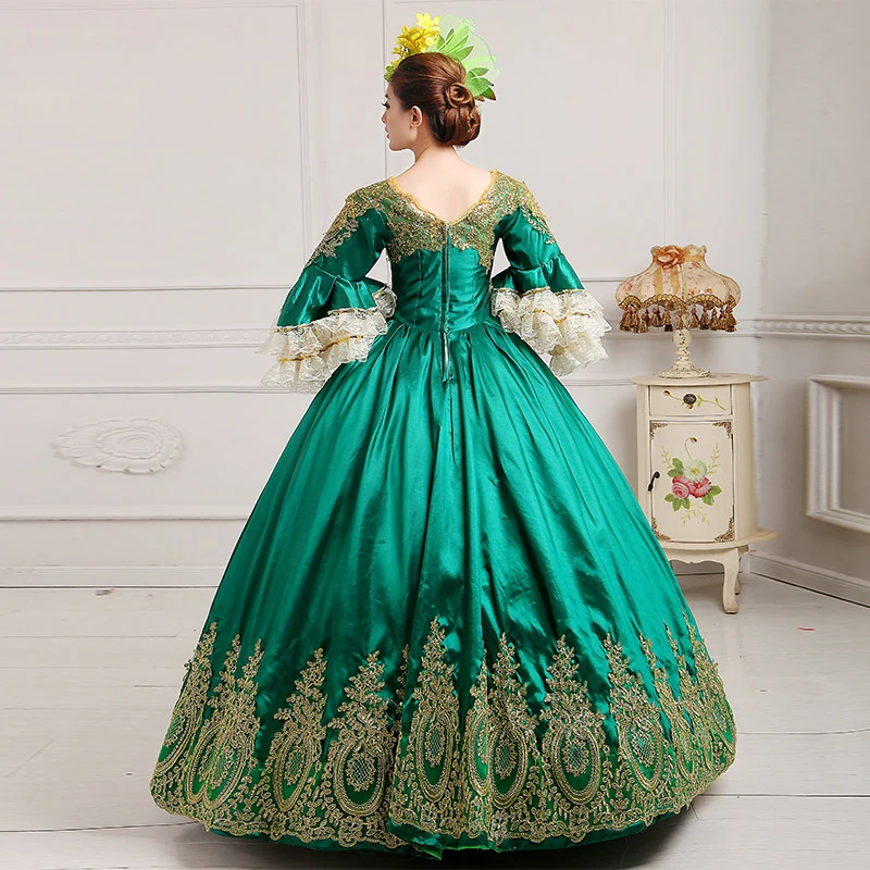 Ball Gown Medieval Court Marie Evening Dresses Baroque Victorian Prom Theater Party Gowns Masquerade Halloween