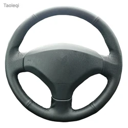 DIY Car Steering Wheel Cover For Peugeot 308 Old Peugeot 408 Artificial Leather Cover For Steering Wheel Original