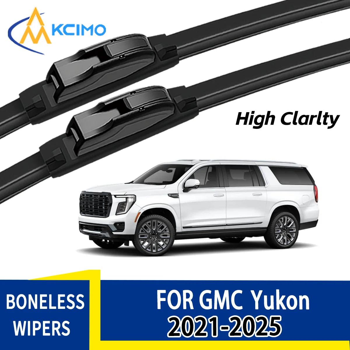 

For GMC Yukon 2021-2025 2022 2023 Automobiles Durable Quiet Front Windscreen Wiper Blades Auto Window Replacement Accessories