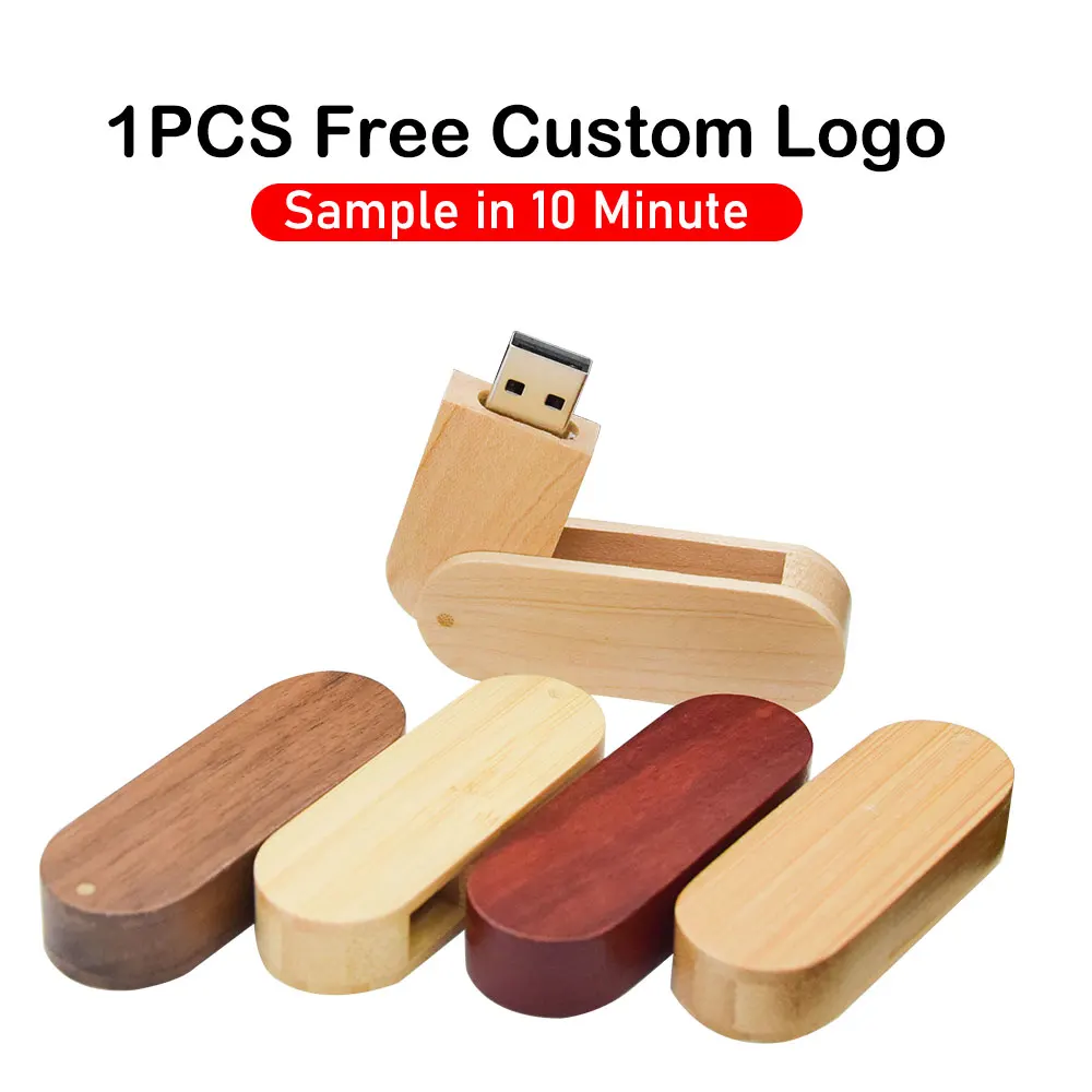 Memoria USB giratoria de madera Flash Drive2.0 Pendrive Memory Stick pen drive 4GB 8GB 16GB 32GB 64GB regalo de boda Cle fotografía usb