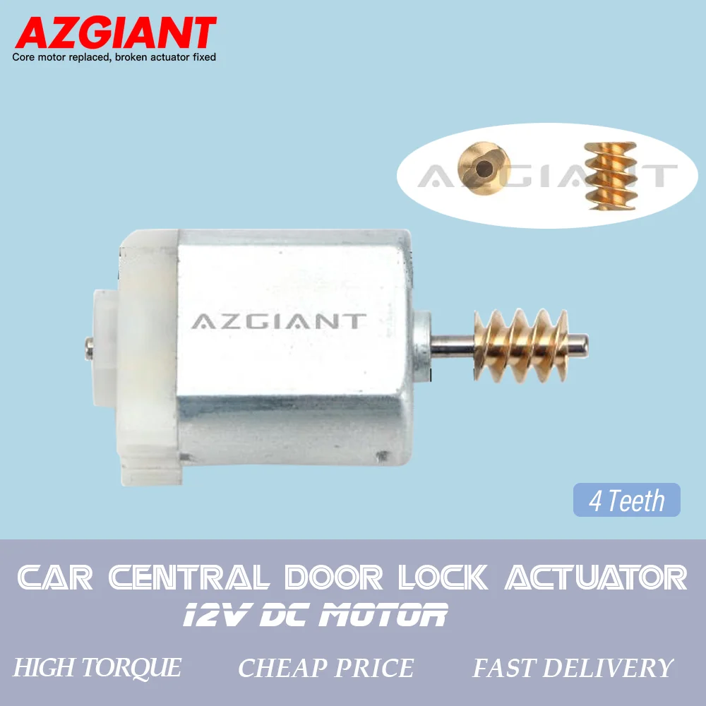 AZGIANT 1-5pcs 4Teeth Vehicle Door Lock Actuator 12V DC Motor Engine Repair For 2012-2016 Buick LaCrosse 13503801