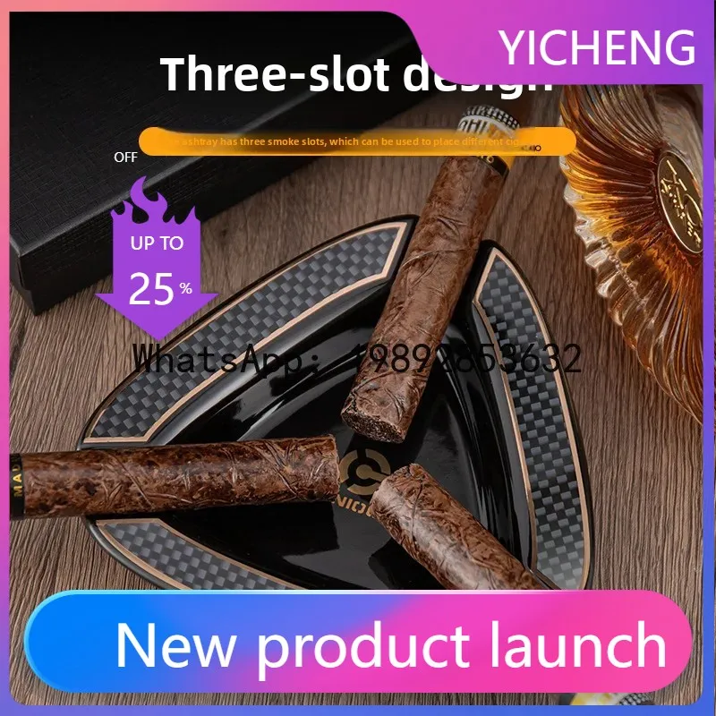 

XG-1 hannicook cigar ashtray creative triangle three-slot large-diameter ceramic for home ashtray cigarette tray