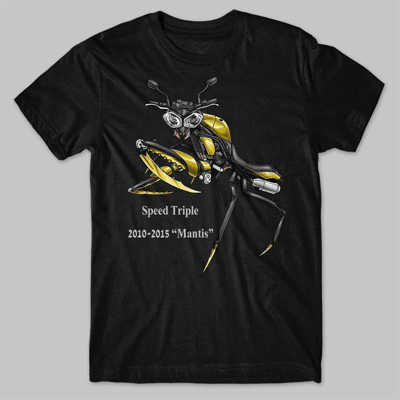تي شيرت كلاسيكي مستوحى من سرعة الدراجات النارية ثلاثي السرعوف تي شيرت جديد 100% من القطن برقبة دائرية وأكمام قصيرة غير رسمية للرجال