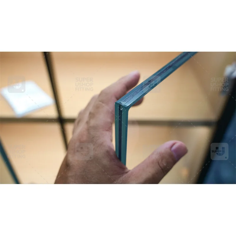 custom.Customized Shop Decoration Wooden Metal Display Shelves LED Glass Display Showcase Showcases Glass Display Cabinet With L