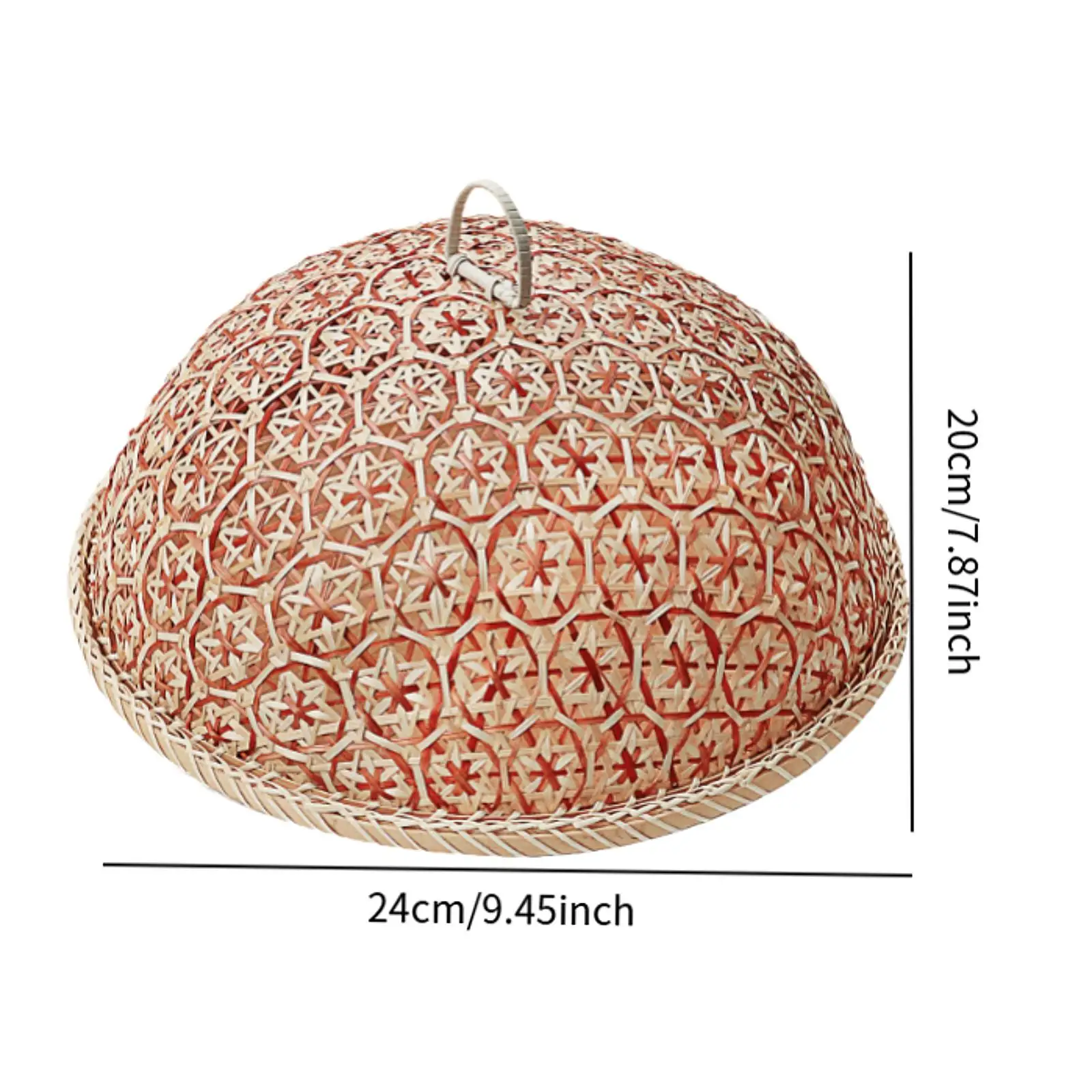 Handmade Bamboo Food Cover with Tray Breathable Tableware Cover Outdoor Picnic Food Protector for Home Kitchen Gadgets