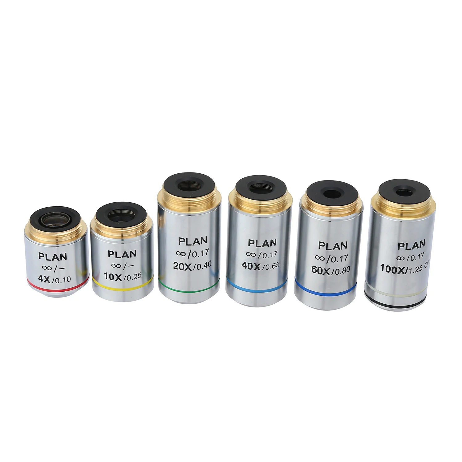 

Multi Magnification Achromatic Objective Lens Set Designed for Olympus Microscopes From Low (4x) to High (100x)