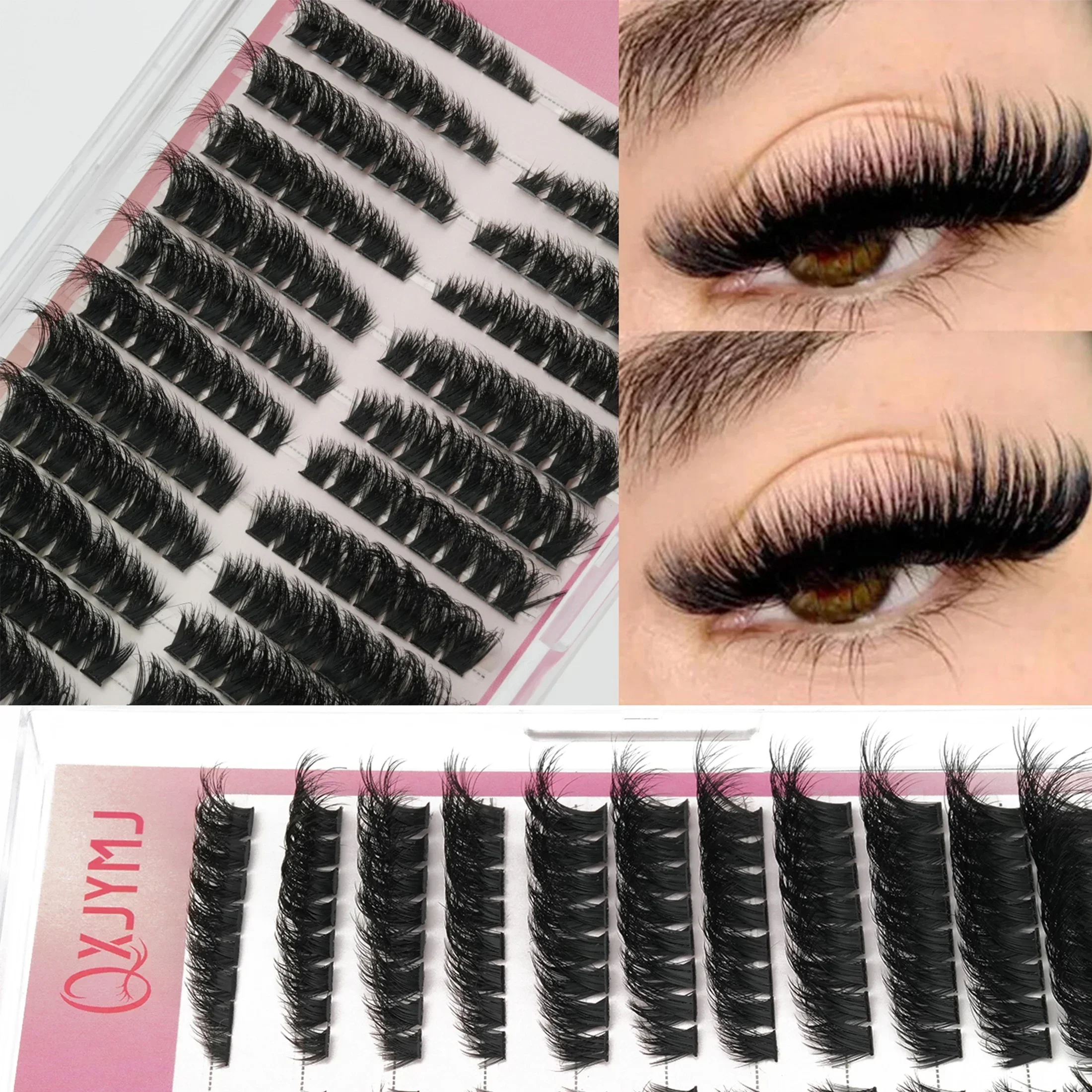 10 Pairs 3D Faux Mink Eyelashes Fluffy Wispy Dramatic Voluminous Soft Reusable Strip Lashes for Eye Makeup