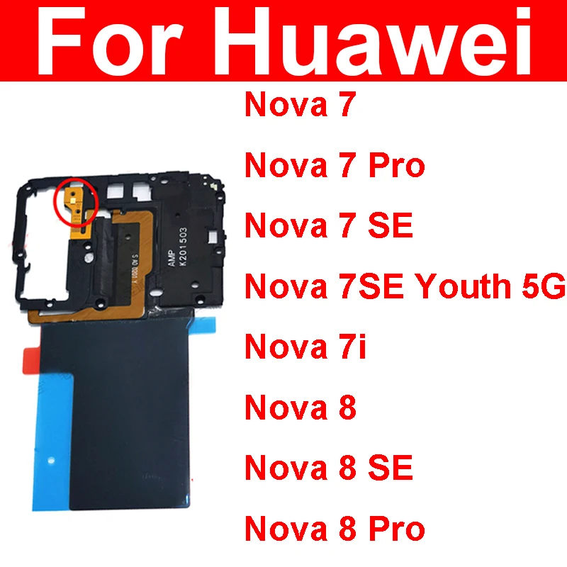 

Motherboard Cover For Huawei Nova 7 7Pro 7i 7SE Youth 5G 8 8SE 8Pro Back Frame Shell Cover on Mainboard with NFC Repair Parts