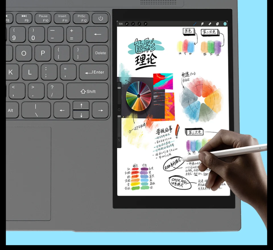 Portátil de pantalla Dual 15,6 "IPS + 7" pantalla táctil 16G DDR4 128GB-2TB SSD procesador Intel N95 N100 Windows11 ordenador portátil identificación facial
