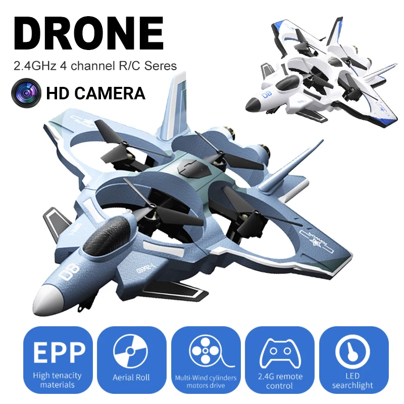 2024 New H121 Stunt performance EVA Glide Takeoff EVA Fighter 360° Roll 5G WIFI 4K Aerial Photography Foam Toy RC Aircraft Gift