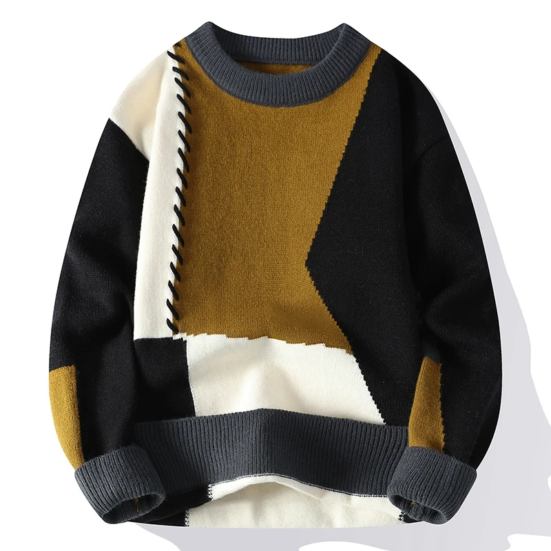 Brand Clothing Fashion Sweater Mens Soft Comfortable Streetwear Korean Brand Designer Spring Autumn Knit Pullover Men Sweaters