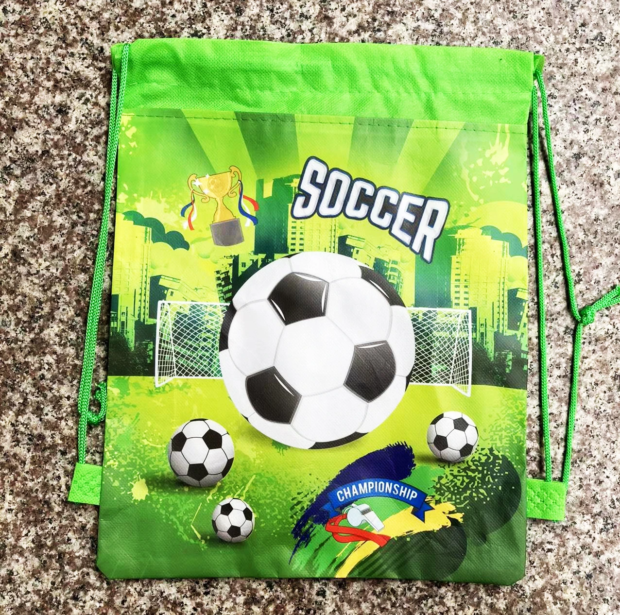 어린이 축구 가방 Drawstring 파티 스포츠 스토리지 축구 배낭 공 홀더 피트니스 부직포 휴대용 스포츠 배낭