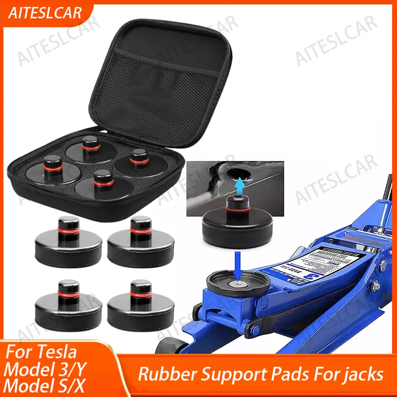 

AITESLCAR Upgraded Lifting Jack Pad for Tesla Model 3/Y/S/X Accessories Sturdy Rubber Pucks Adapter Protect Car Original Battery