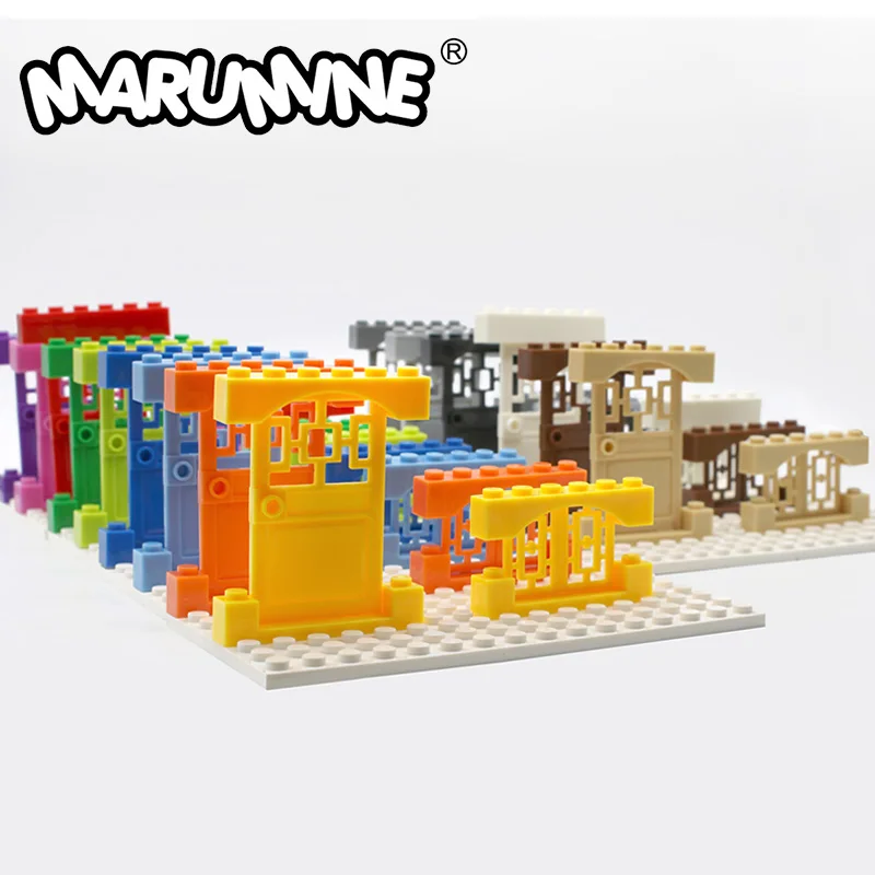 

MARUMINE 1x4x6 Door & Window Frame 4x3 5Set Small Building Blocks City House Part Classic Bricks Construction Educational Toys