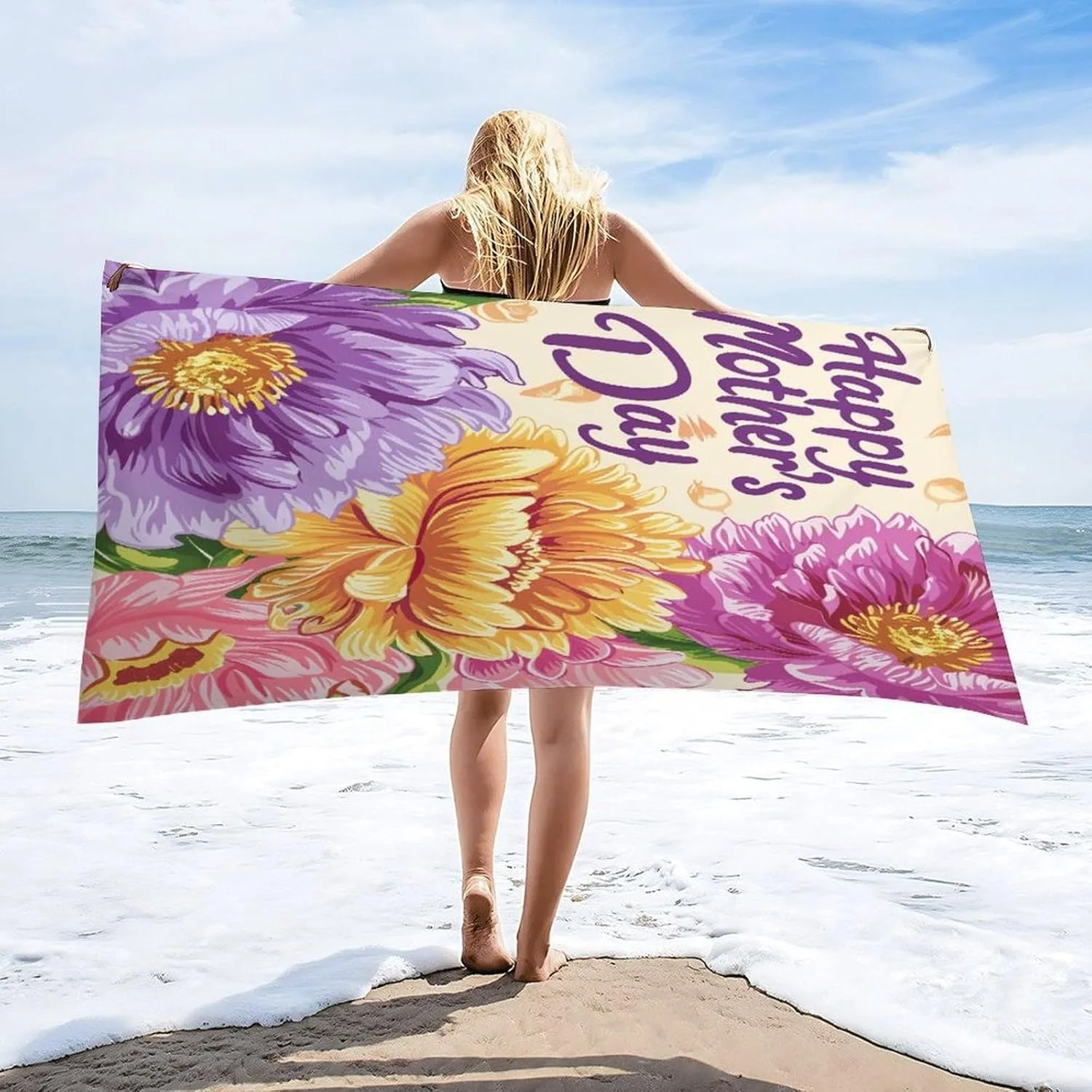 Gifts for Mom for Mother's day Beach Towel Microfiber Soft Quick Drying Suitable For Yoga Tourism Swimming Beach Fitness Camping