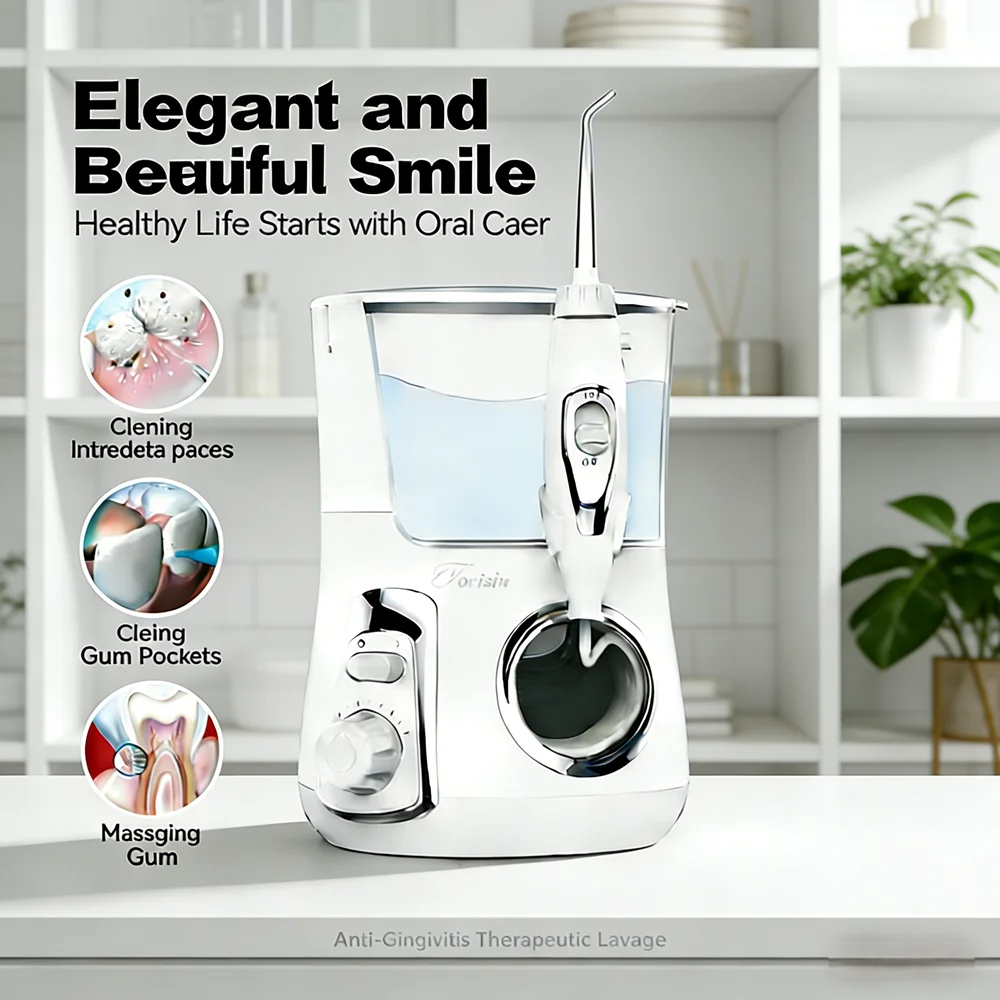 

Ирригатор для полости рта с 10 режимами и 5 насадками-соплами, электрический ирригатор с большой емкостью 800 мл, глубокая очистка для борьбы с неприятным запахом изо рта и кариесом