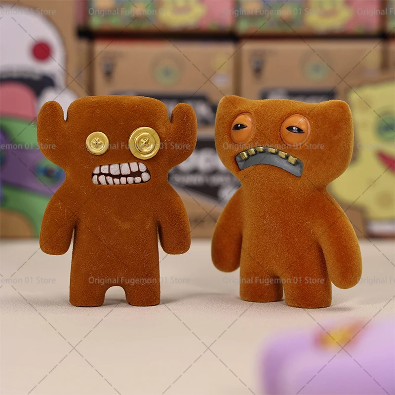 Figurine Fuggler originale, jouets, boîte aveugle, dent de monstre laid, porte-clés bizarre à grands yeux, poupée, modèle de collection, pendentif de sac à dos