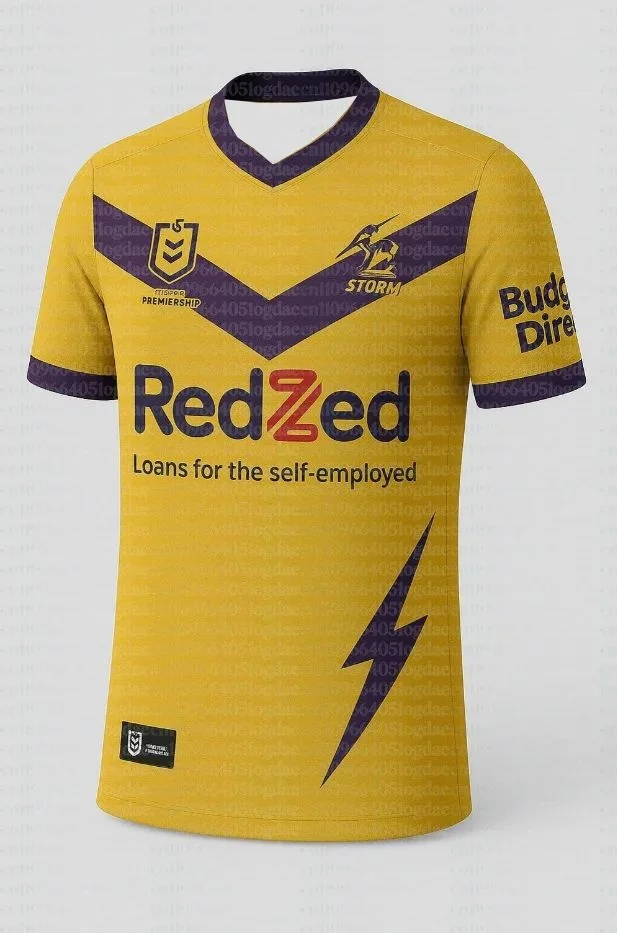 2026 Sommer Melbourne Storm Rugby Kinder-Trainings-T-Shirt, Schnelltrocknendes T-Shirt für Erwachsene und Kinder – Detail 9