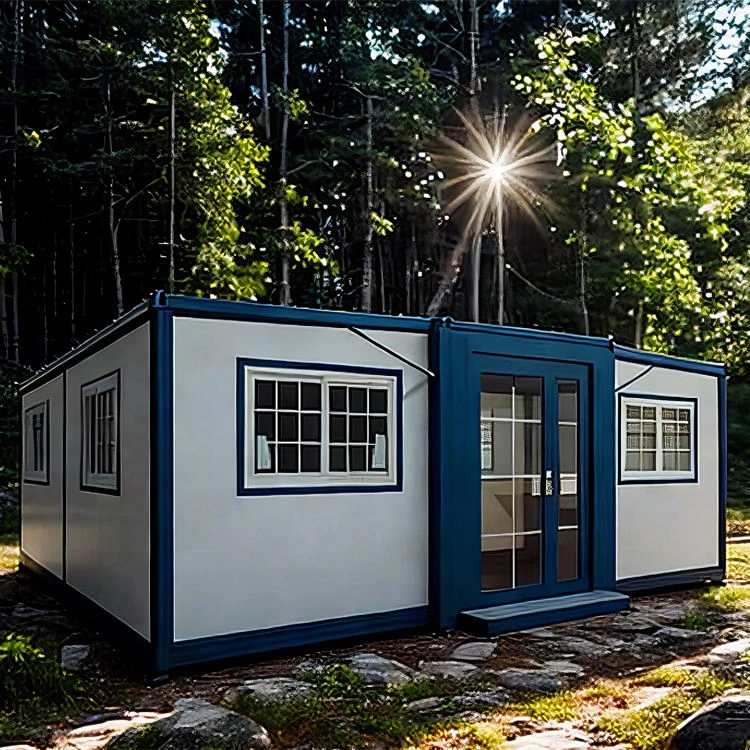 40FT منزل حاوية مسبقة الصنع متنقل وحدات جاهزة منازل صغيرة 3 غرف نوم منزل محمول قابل للتوسيع مع حمام مطبخ