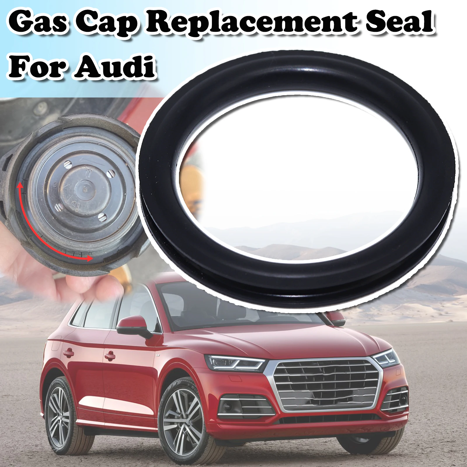 

For Audi Q2 GA Q3 F3 Q5 Q7 Gas Cap Replacement Seal Fuel Tank Filler Neck Repair V Shape O-ring Rubber Gasket Washer 1K0201557A