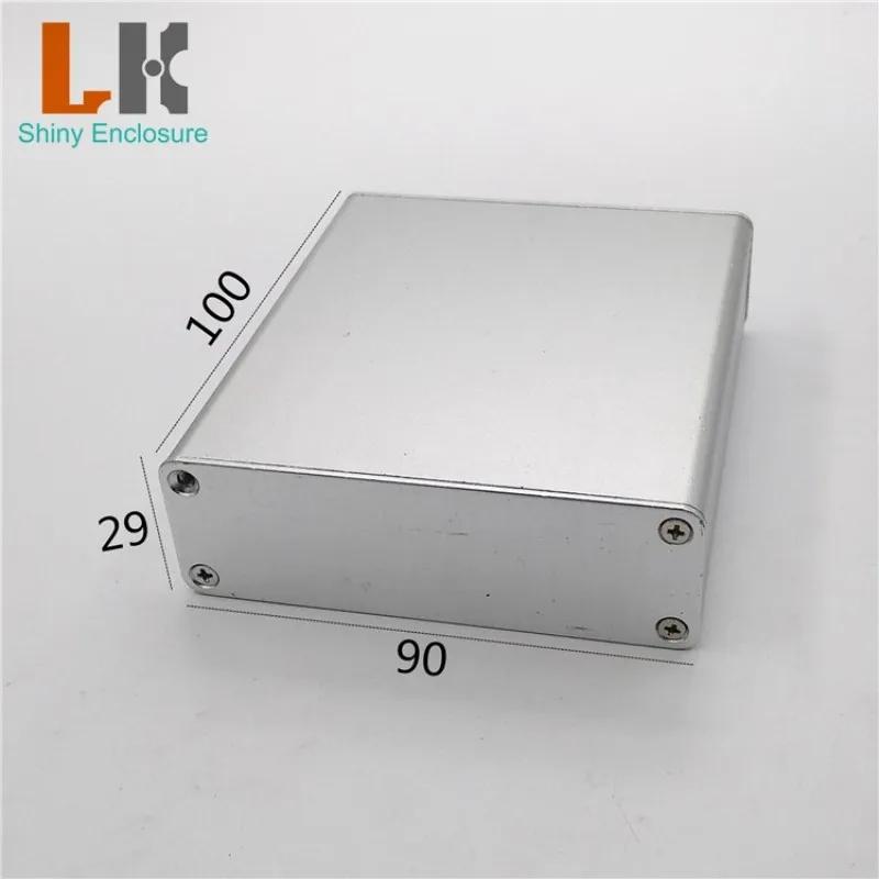 

LK-ALS09 Custom Aluminum Extruded Housing Power Amplifier Case PCB Box Anodized Aluminium Electronic Enclosure 29x90x100mm