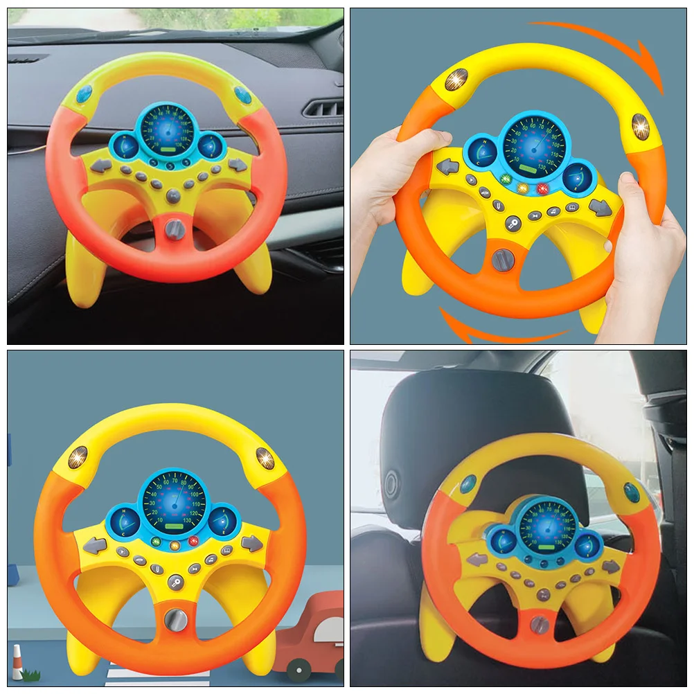 

1Pcs Educational Simulation Steering Wheel Creative Music Plaything for Kids Brain Muscle Development Fun Kid Steering Wheel Toy