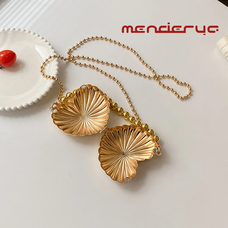 Summer New 2023  Fashion Cute Metal Heart Shape Mini Bags Women's Shoulder Crossbody Bag For Women Free Shipping Promotion