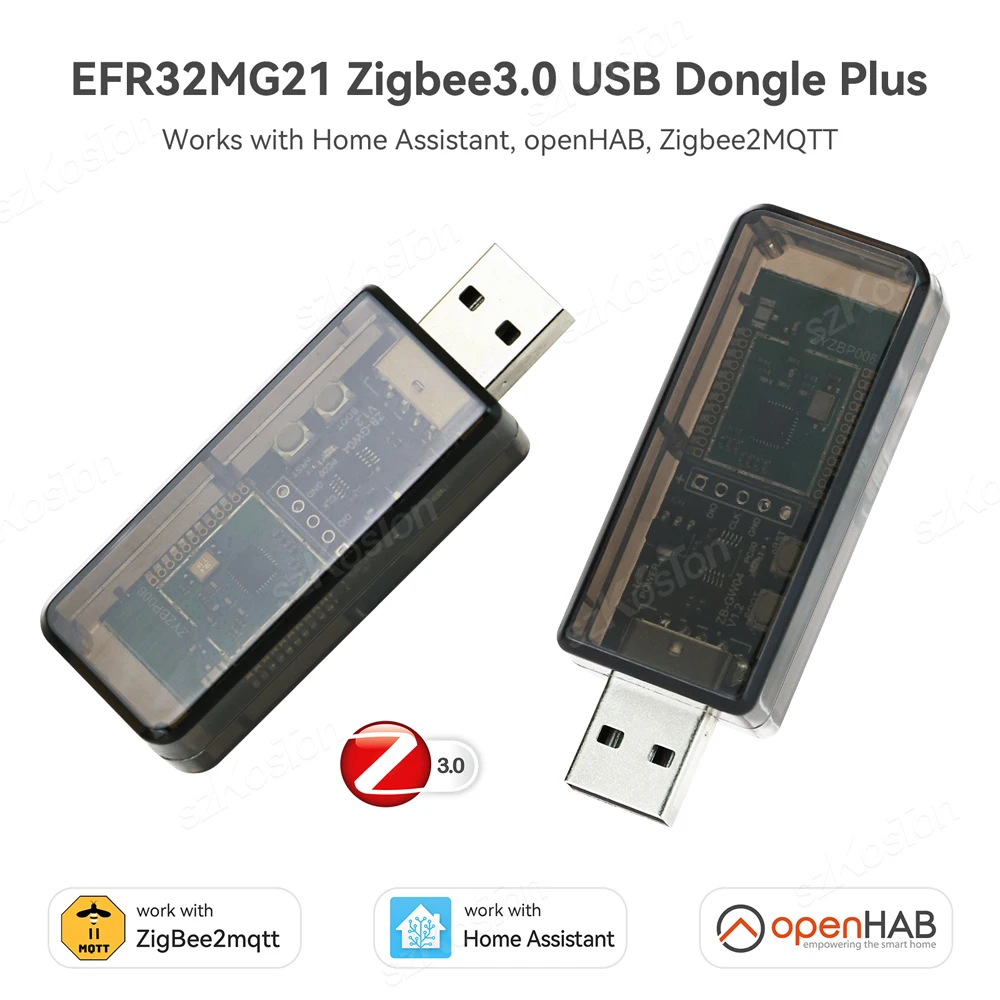 Zigbee 3.0 USB Dongle Plus E Wireless Zigbee Gateway USB Interface Capture for EFR32MG21 Zigbee2MQTT Home Assistant Open HAB