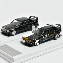 Seeker 1:64 Mercedes 190E W201 2.5-16 Evo NFS Black and White Alloy Car Model