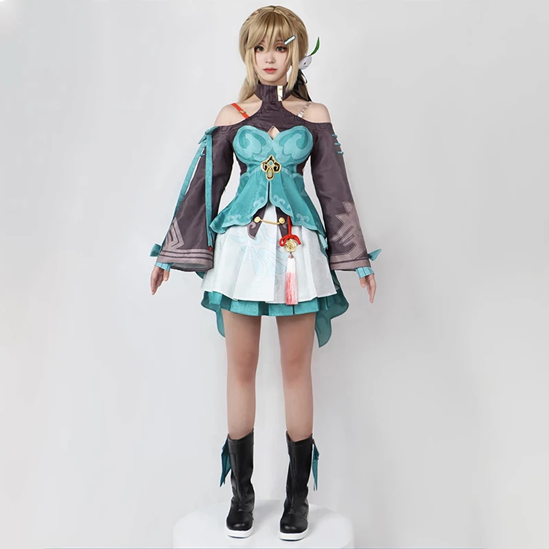 

Game Honkai Star Rail Qingque Cosplay Costume Sexy Dress Uniform Honkai Impact Outfits Halloween