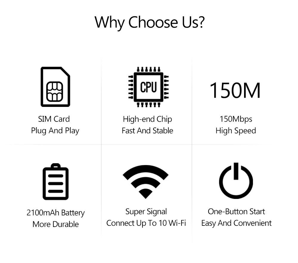 KEBIDUMEI 4G Mobile WIFI Router 150Mbps 4G LTE Wireless Router Portable Pocket MiFi Modem Mobile Wifi Hotspot with Sim Card Slot view 5