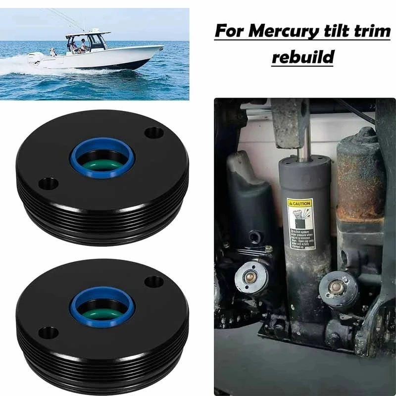 MX Power Trim Tilt Cylinder End Caps 878239 FSM042 Trim Ram Cap Complete For Mercury 135-150-175-200-225 Yacht Boat Accessories