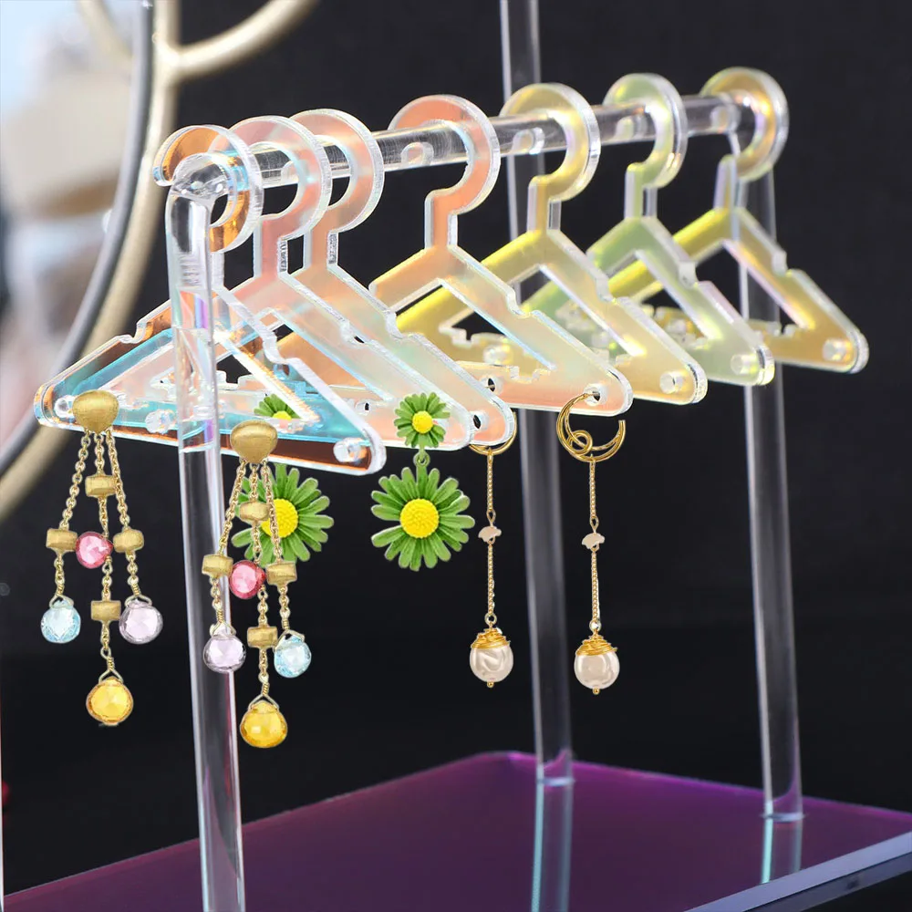 Jewelry Organizer 16pcs Hangers Shaped Jewelry Holder DIY Detachable Dangle Earrings Display Racks Acrylic Stable