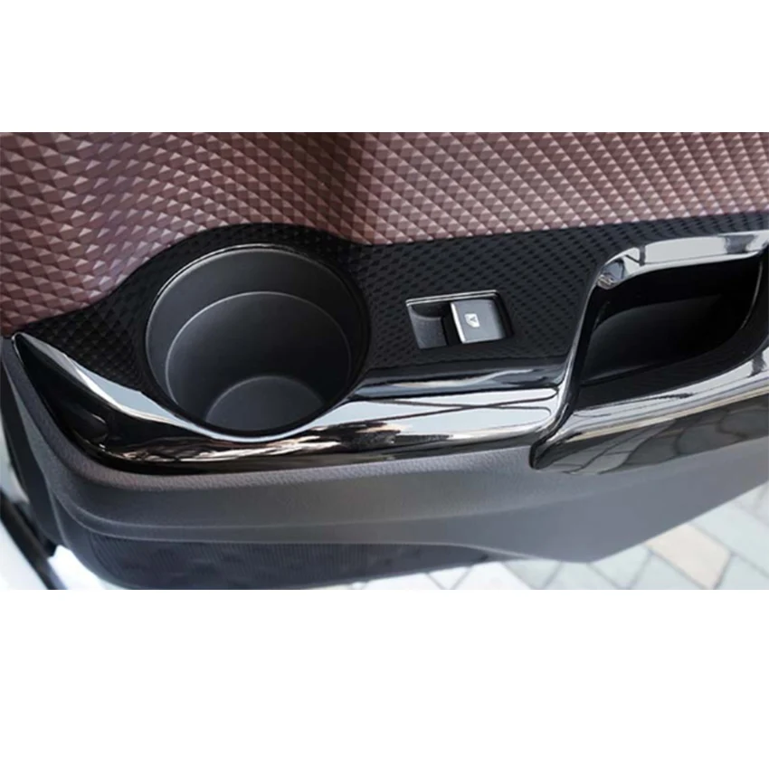 YAQUICKA Piano Black Car Accessories For Toyota CHR C-HR 2016 2017 2018 Car Rear Door Armrest Cover Frame Interior Auto Styling