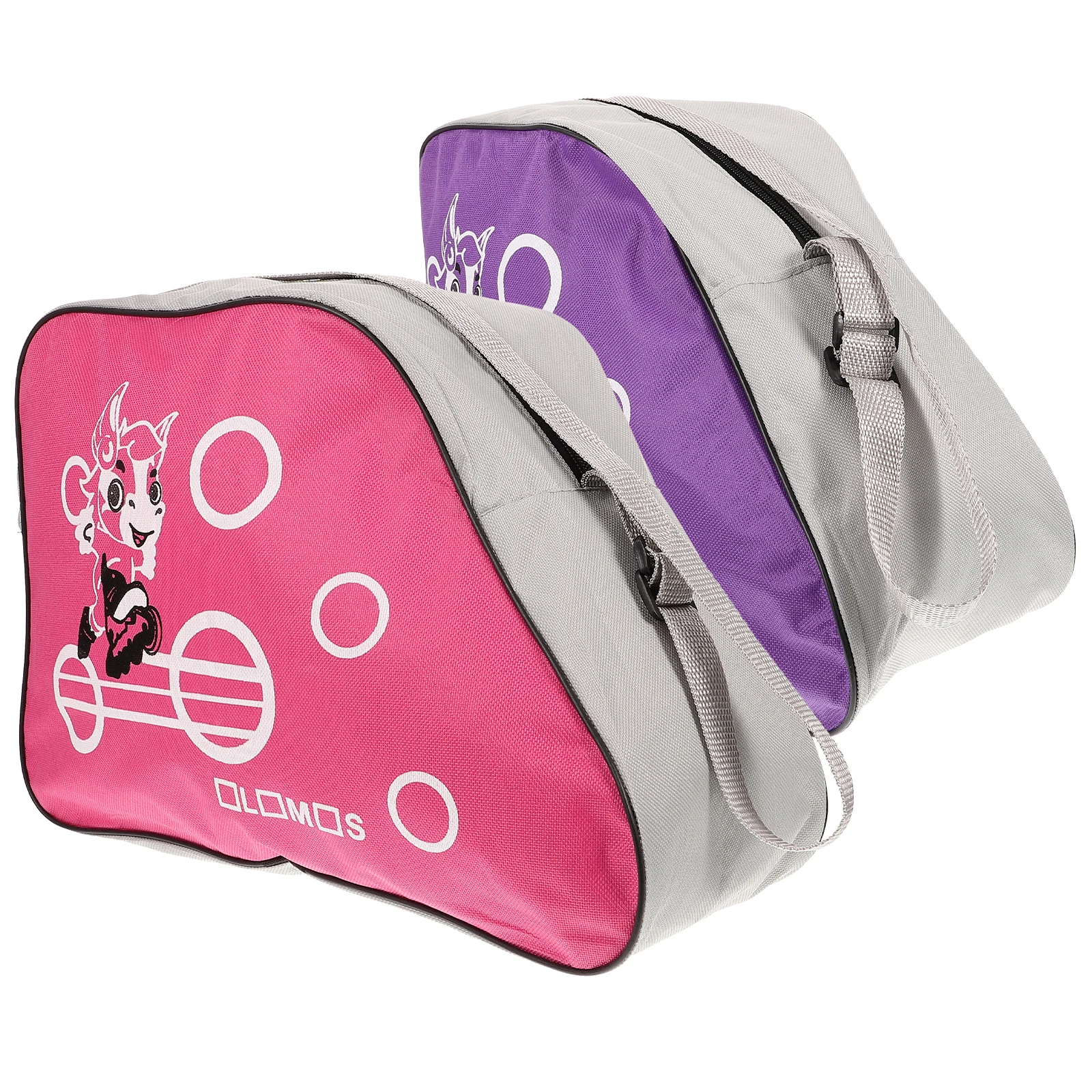 

2pcs Roller Skate Bag Wheel Shoes Storage Purple Pink Oxford Cloth Durable Skating Accessories Outdoor Practical